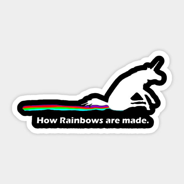 How Rainbows Are Made Unicorn Sticker by Zimmier